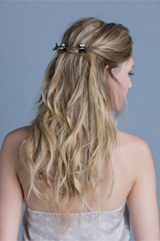 Mini Butterfly Hair Jaw with Crystal Covered Wings Hair Jaws Soho Style
