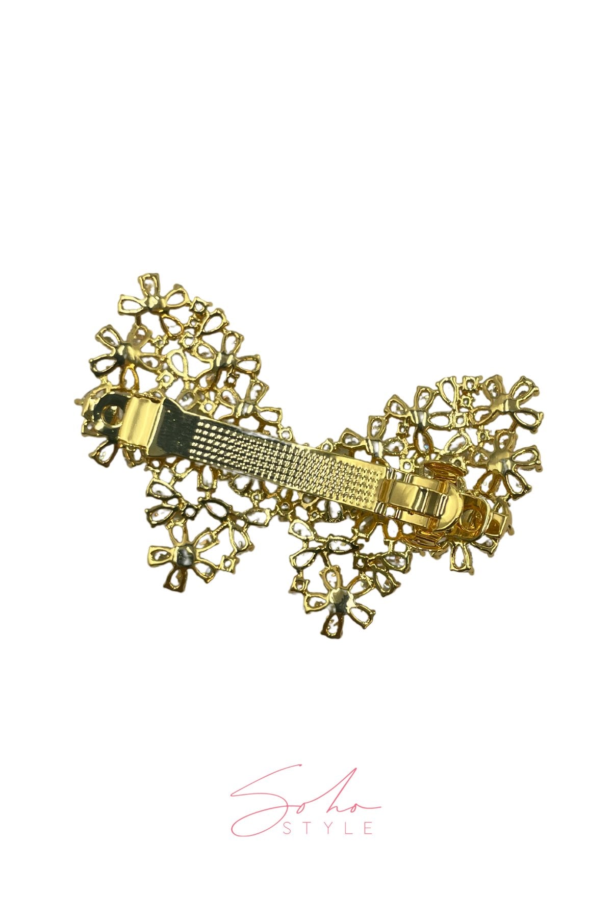 Butterfly Rhinestone Hair Barrette Barrette Soho Style
