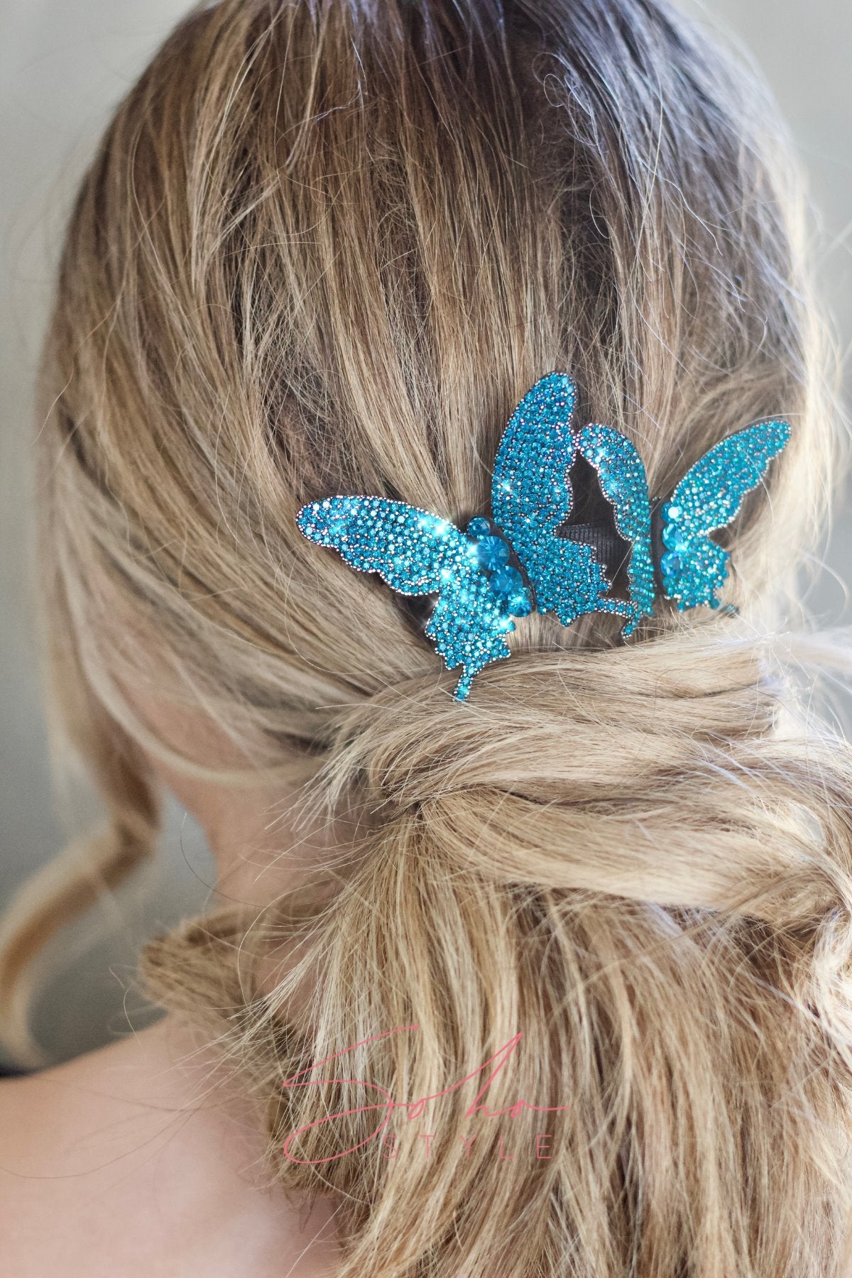 butterfly crystal barrette Soho Style