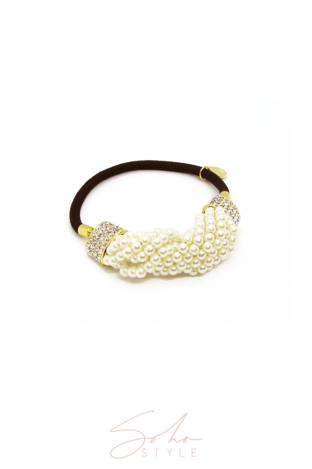 Pearl Cluster Ponytail Holder Ponytail Holder Soho Style