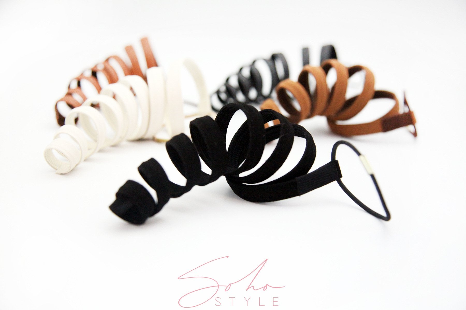 Beaded Leather Hair Ties Wraps Ponytail Holders with Wire Inside Ponytail Holder 2020
