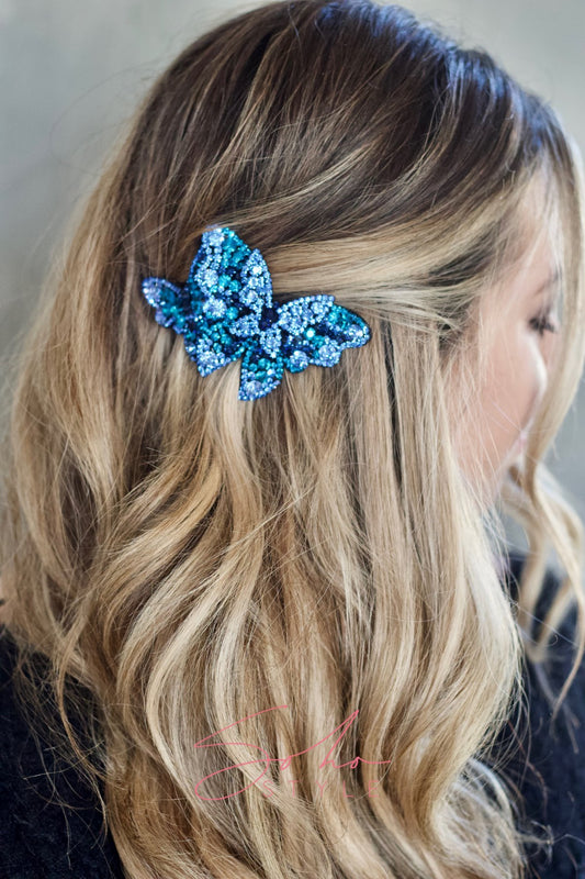 Overlap butterfly crystal barrette Soho Style