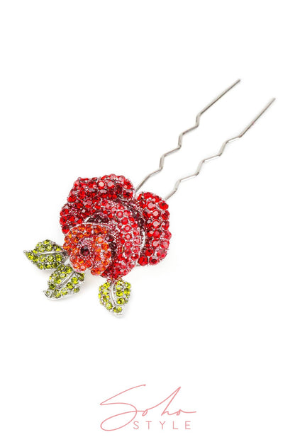 Amorous Rose Crystal Hair Set value set Soho Style