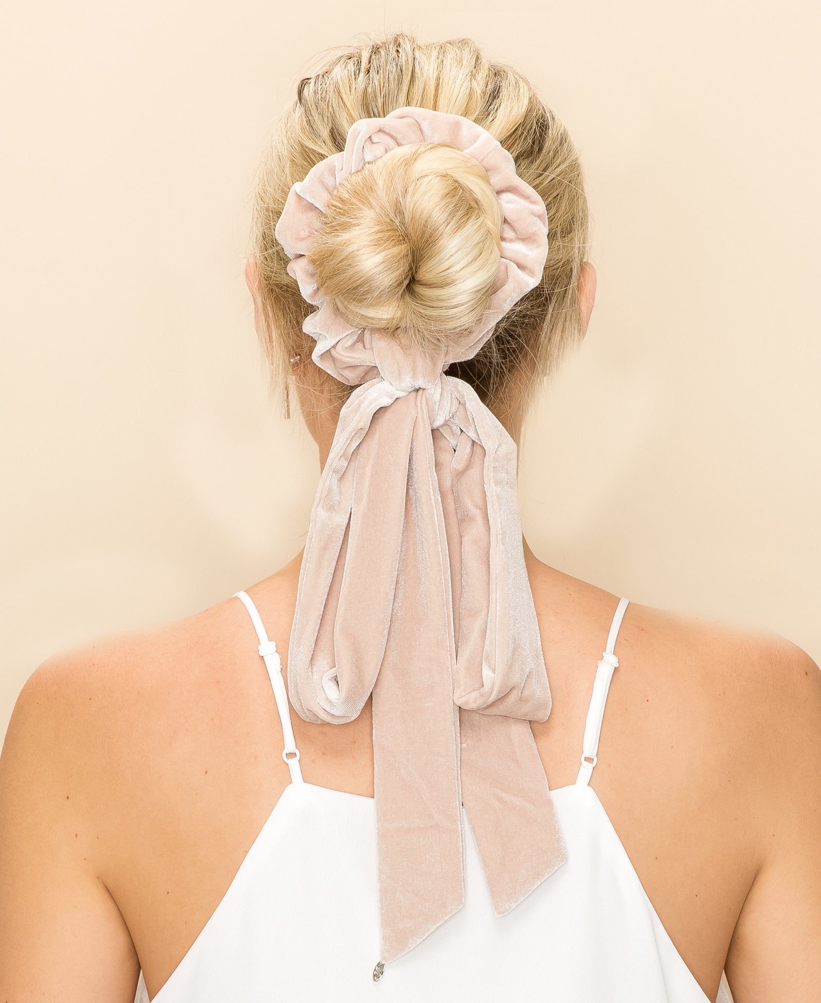 EXTRA LONG VELVET RIBBON SCRUNCHIE Wedding Sale