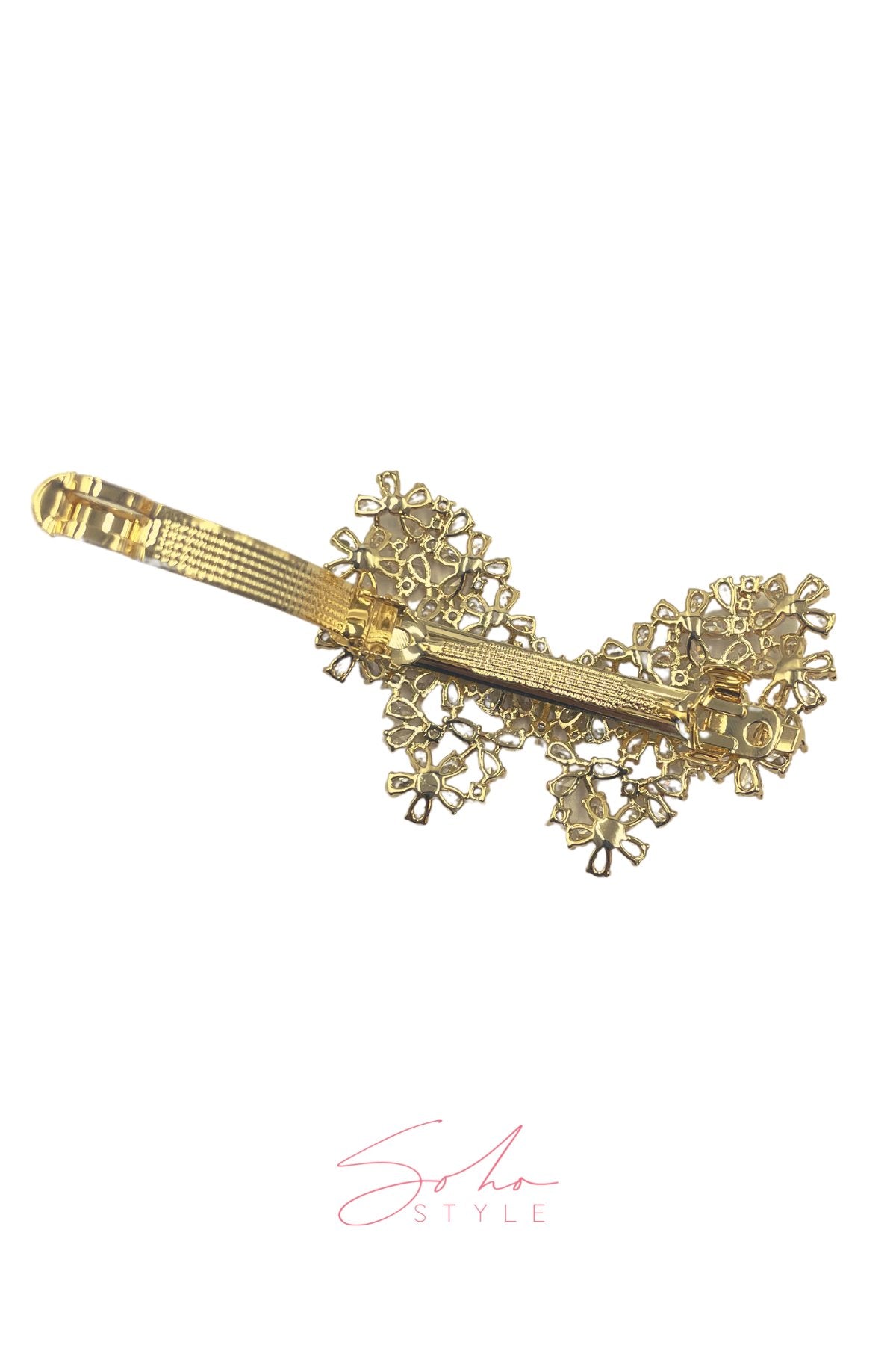 Butterfly Rhinestone Hair Barrette Barrette Soho Style
