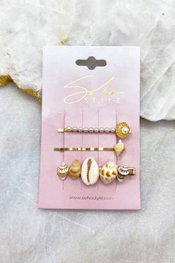 Mermaid Seashell Clip and Bobby Pin 3PCS Set Bobby Pins Soho Style