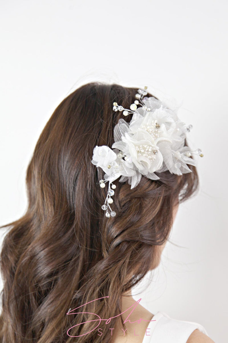 Chiffon Flower Hair Clip Wedding sale