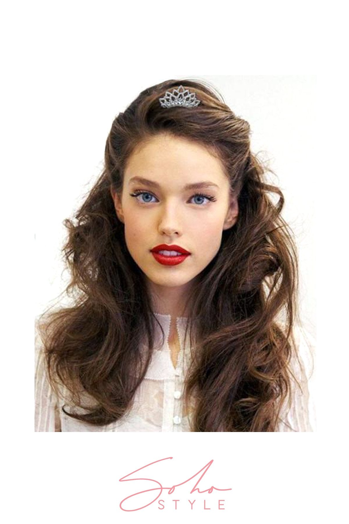 Audriana Crystal Tiara Crown Soho Style