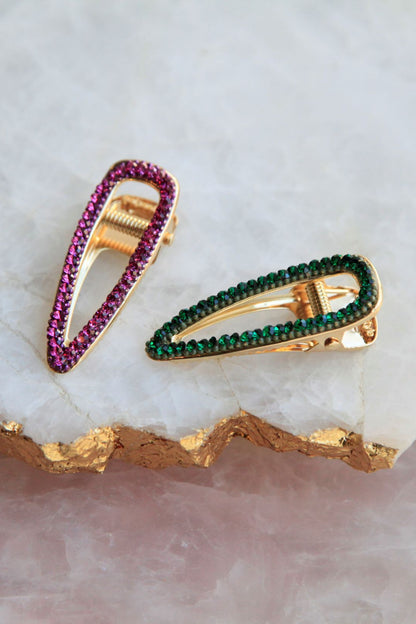 Crystal Teardrop Jeweled Hair Clip Hair Clip 2019