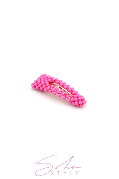 Neon Beaded Hair Clips Rainbow Hair Clip 2020