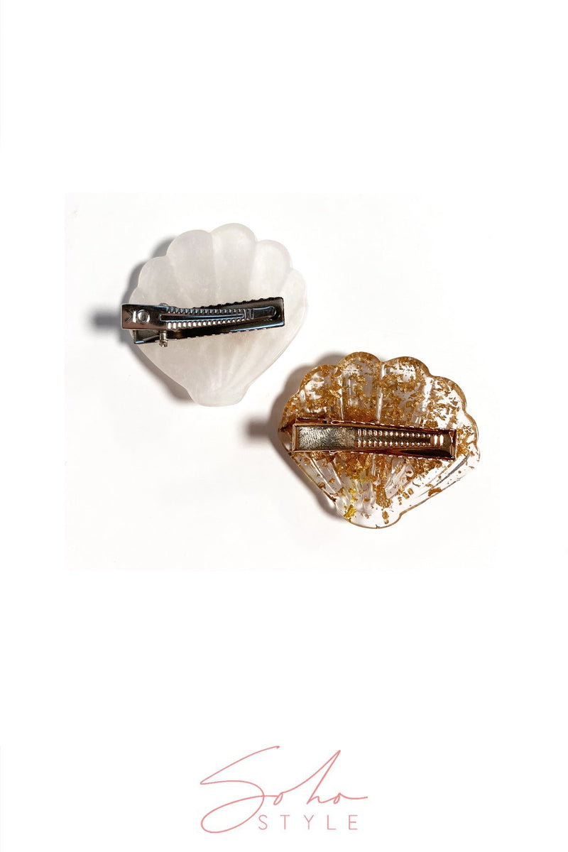 Seashell Jaw and Conch Bobby Pin Set Hair Accessorie Soho Style