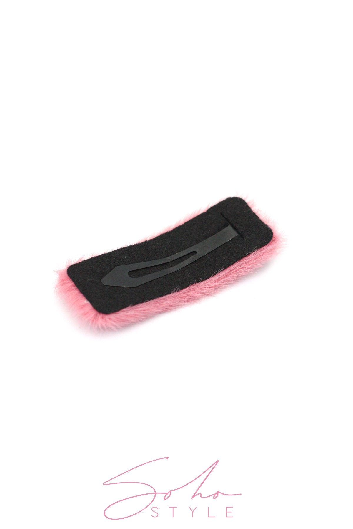 Oversized Fuzzy Rectangle Snap Clip – Soho Style