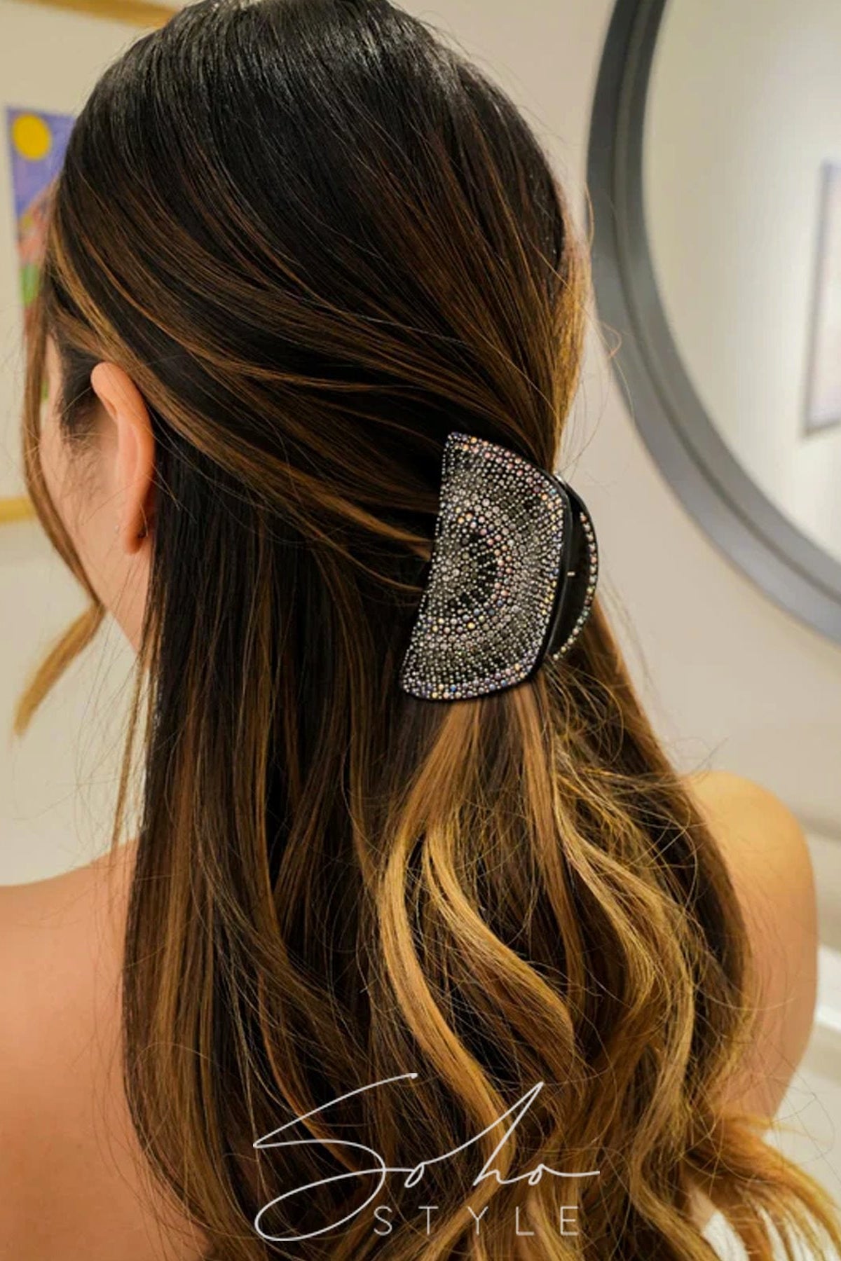 Arch Rhinestone Jaw AC5780 Hair Clip Soho Style