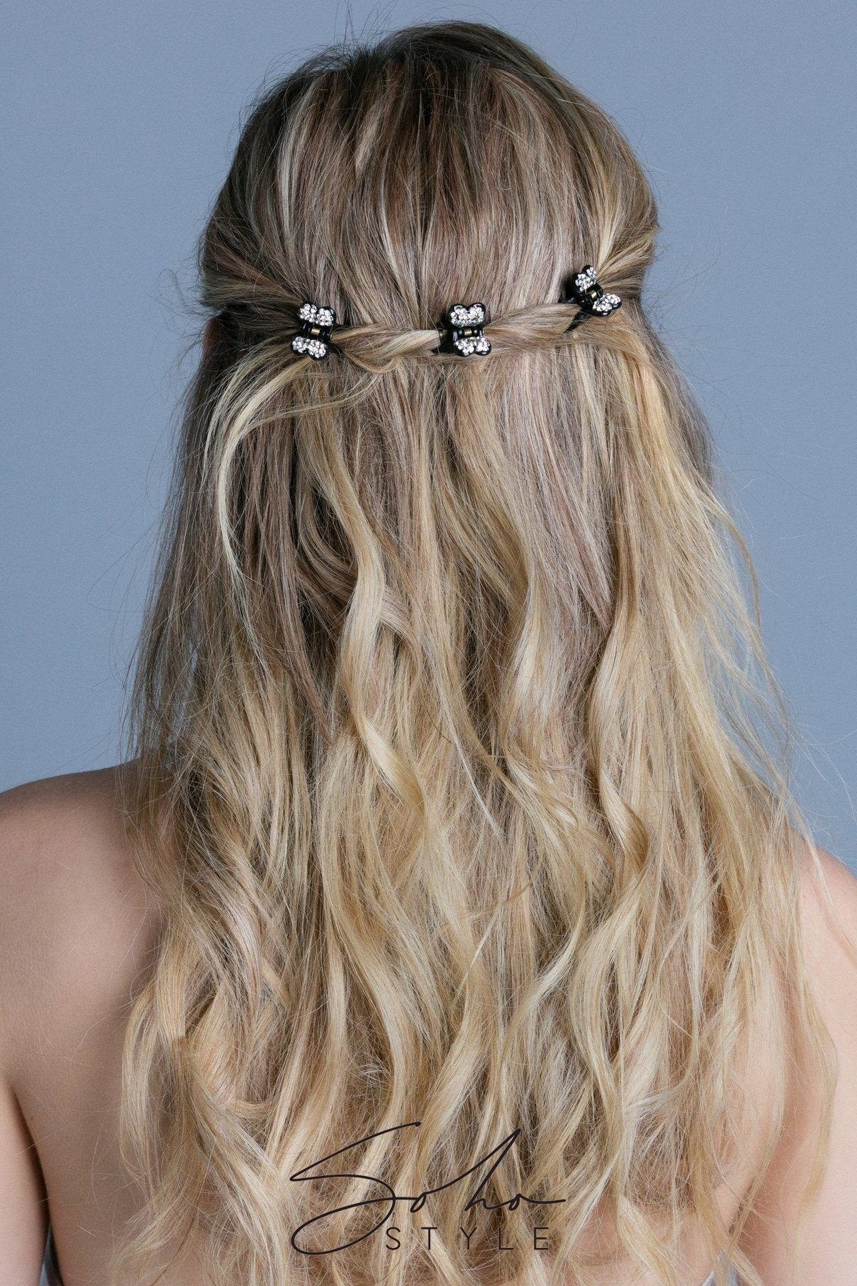 Mini Butterfly Hair Jaw with Crystal Covered Wings Hair Jaws Soho Style