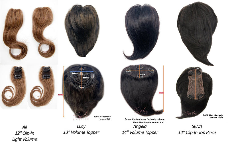Special Value Set - Angela 12" Human Hair Volume Topper Extension + Human Ali set Hair Extension Sale