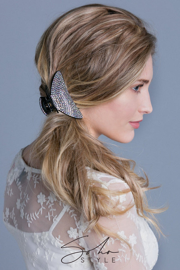 Large Lightweight Crystal Covered Hair Jaw Hair Jaws Soho Style