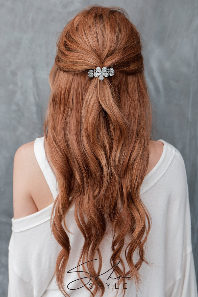 Ombre Crystal Flower Hair Jaw Hair Jaws Soho Style