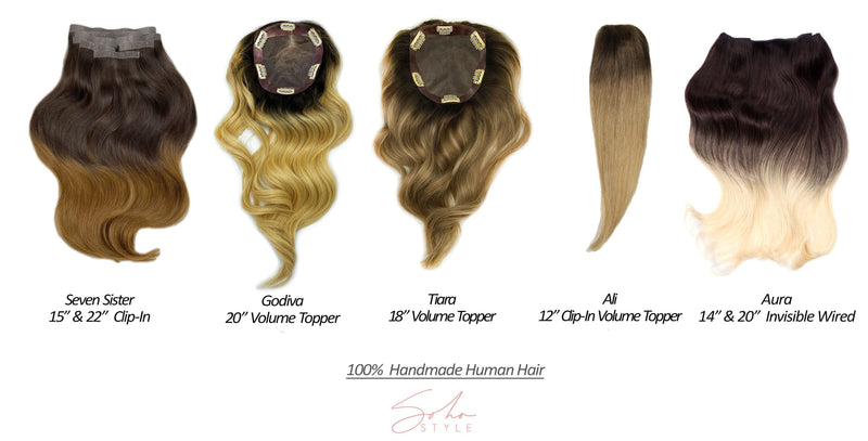 Root Two Tone Ali 12" Clip-In Remy Human Hair Light Volume Extension Set Hair Extension Soho Style