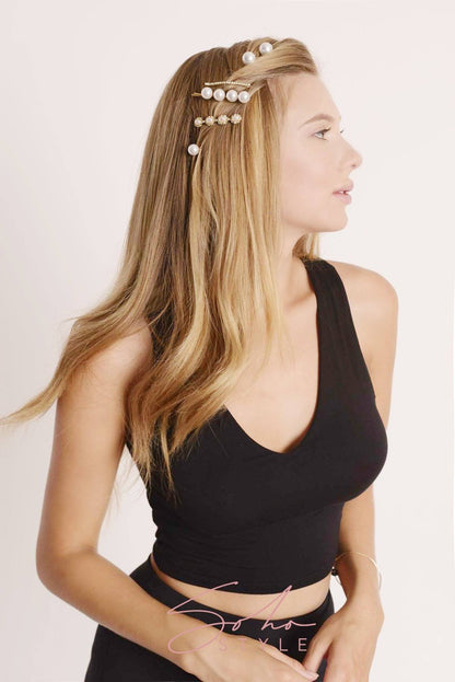 Pearls & Crystals Bobby Pin Duo Set Bobby Pins 2020