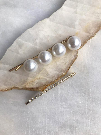 Pearls & Crystals Bobby Pin Duo Set Bobby Pins 2020