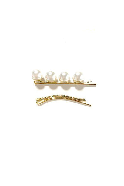 Pearls & Crystals Bobby Pin Duo Set Bobby Pins 2020