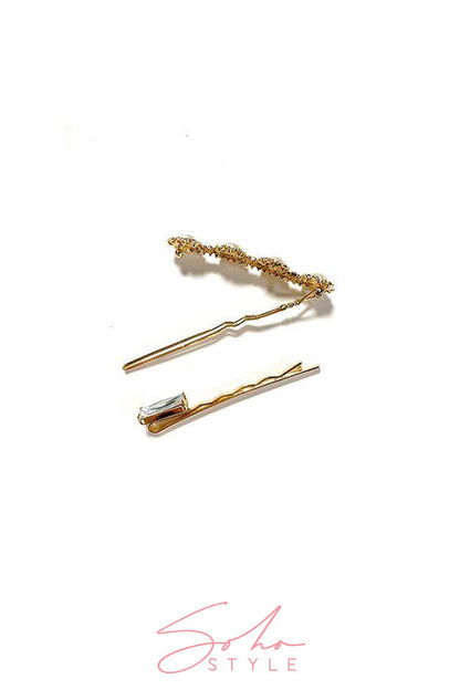 Art Deco Pearls & Crystal Bobby Pin Duo Bobby Pins 2020