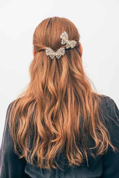 Butterfly Rhinestone Hair Barrette Barrette Soho Style
