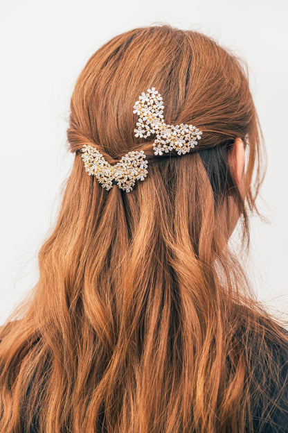 Butterfly Rhinestone Hair Barrette Barrette Soho Style