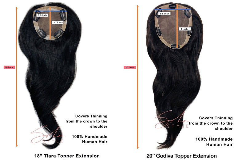 Godiva - 20" Luxury Long Volume Topper Remy Human Hair Extension Hair Extension Soho Style