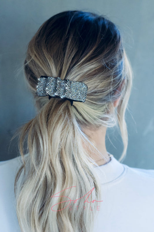 Unbreakable crystal cloth barrette Soho Style