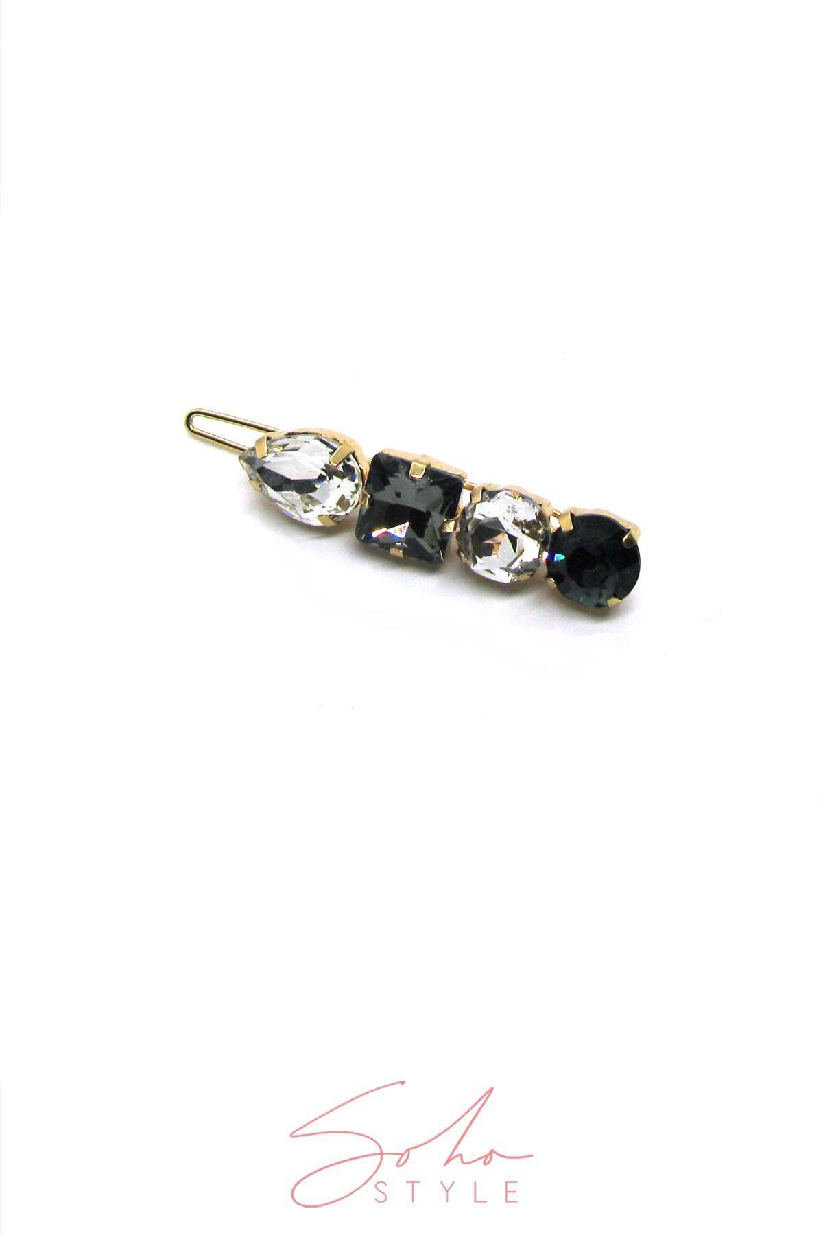 Multi-Colored 4-Stone Hair Bejeweled Barrettes Barrette 2020