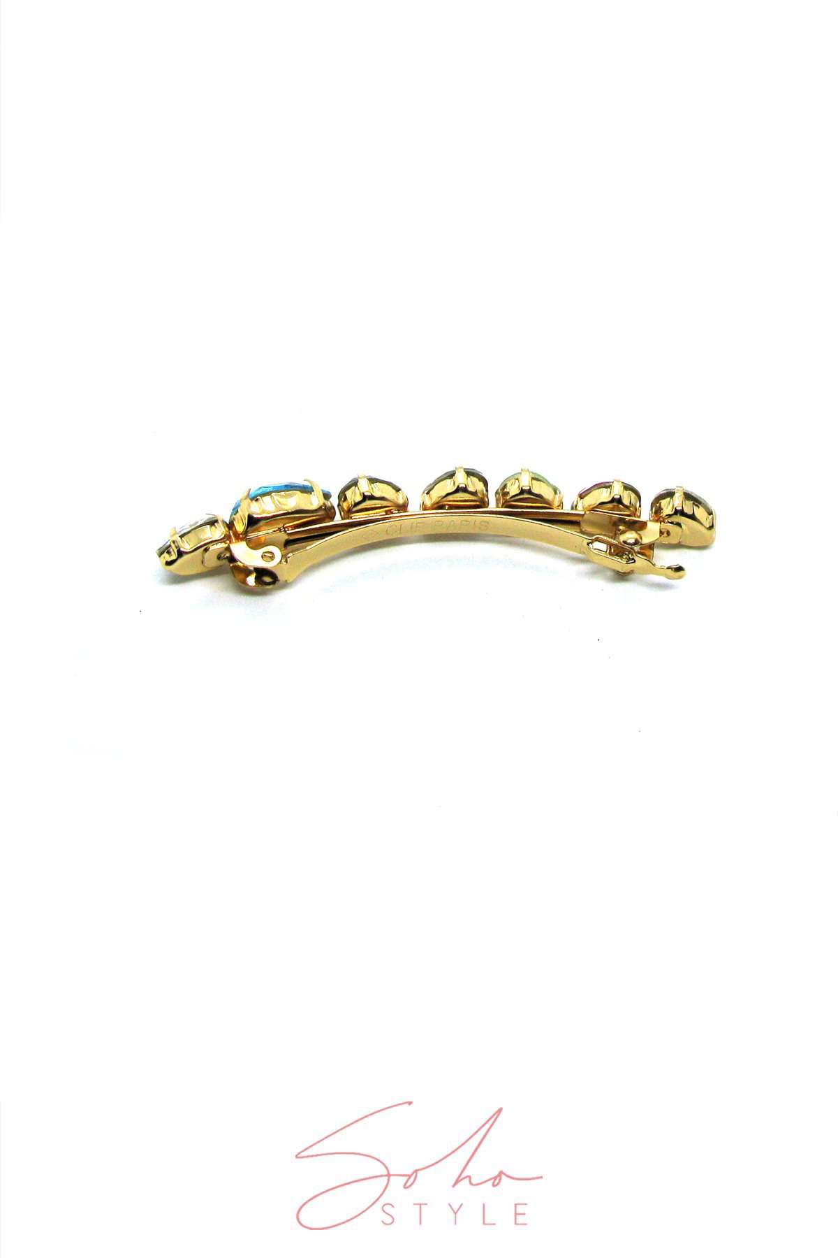Soho Style Multi-Colored Bejeweled Barrette Barrette 2020