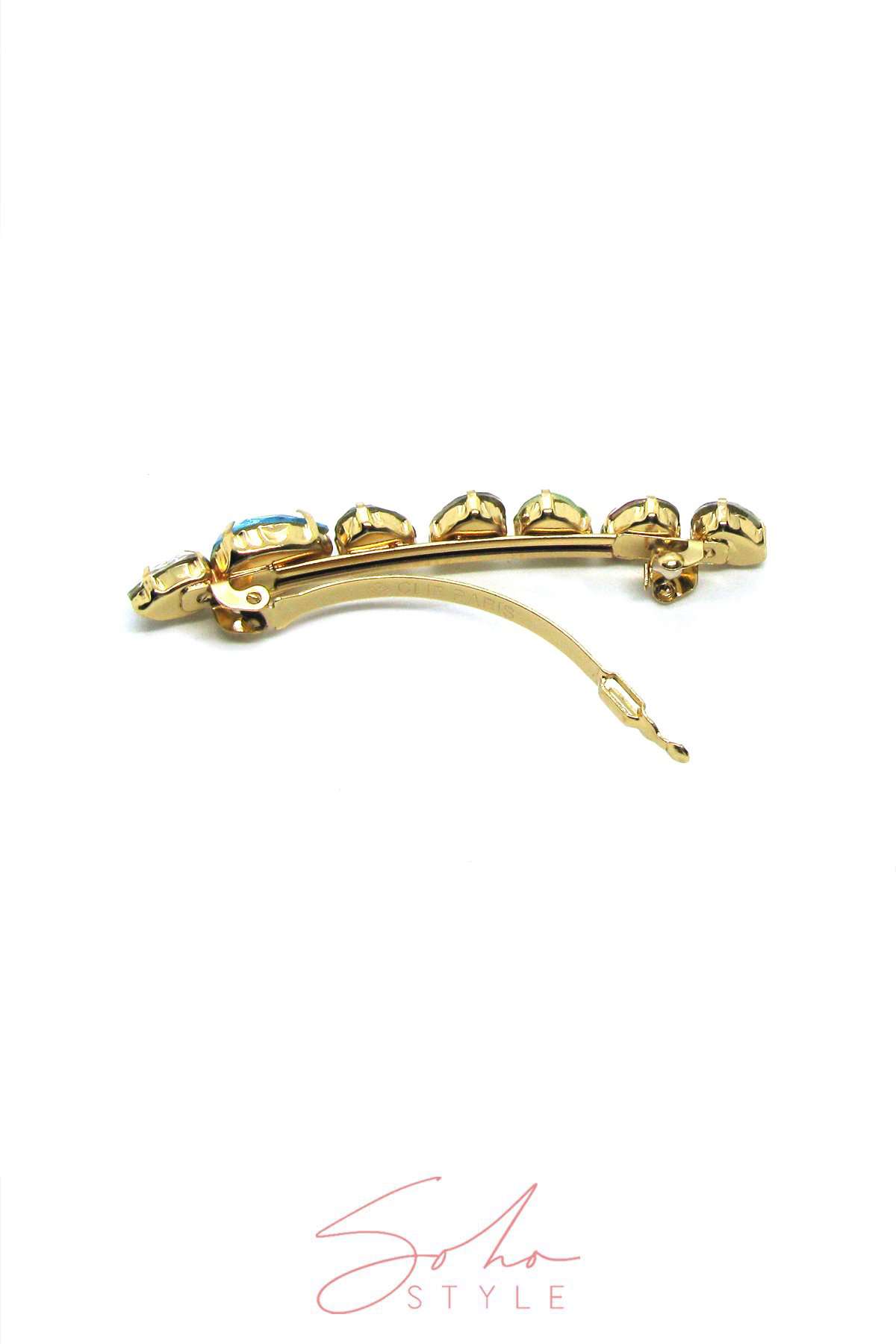 Soho Style Multi-Colored Bejeweled Barrette Barrette 2020
