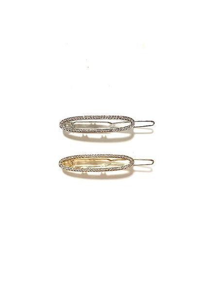 Oval Rhinestone Barrette Barrette Soho Style