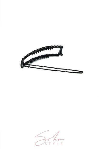 Serrated Metal Square Barrette Barrette Soho Style