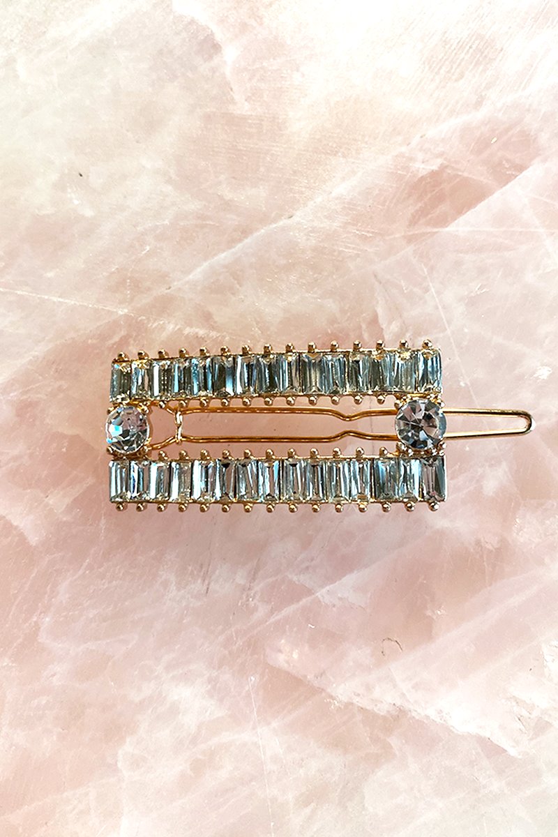Emerald Cut Rhinestones Barrette Barrette Soho Style