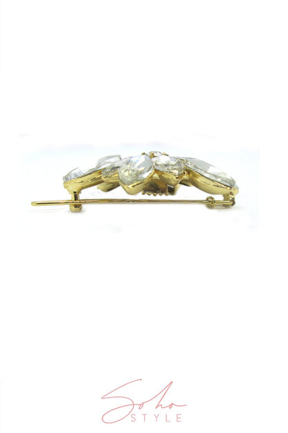 Marquise-Cut Rhinestone Barrette Barrette Soho Style