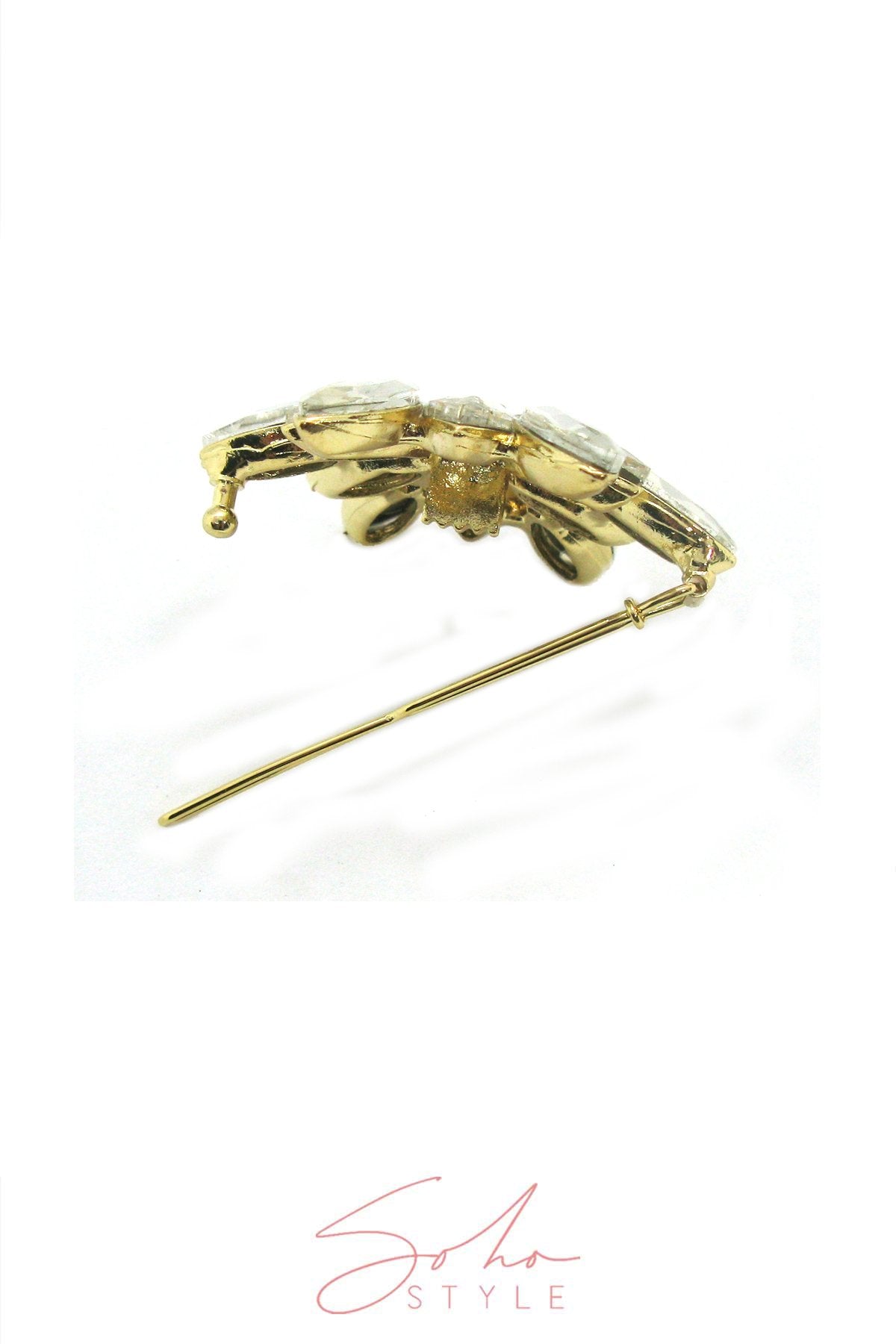 Marquise-Cut Rhinestone Barrette Barrette Soho Style