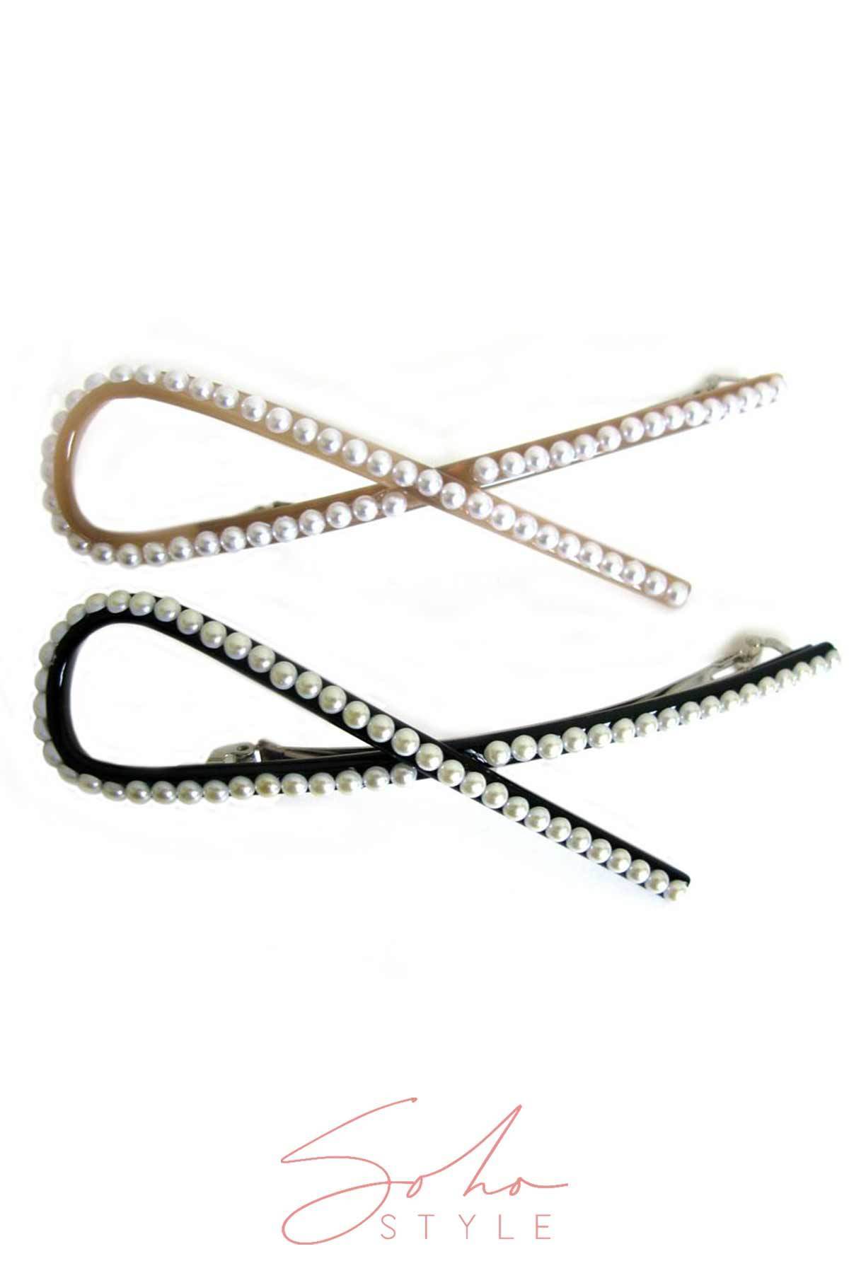 Pearl Ribbon Barrette
