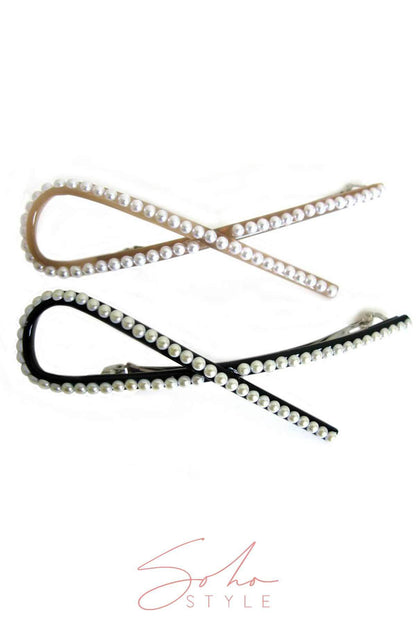 Pearl Ribbon Barrette
