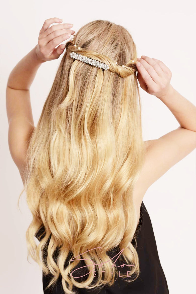 Elegant Crystal Rhinestone Pearl Barrette Barrette 2020
