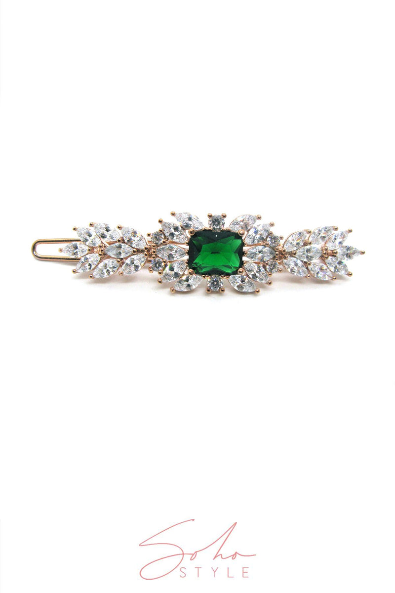 Emerald sparkle hair clip Hair Accessorie AC70054