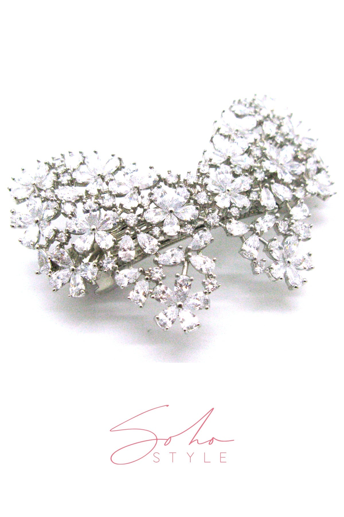 Butterfly Rhinestone Hair Barrette Barrette Soho Style