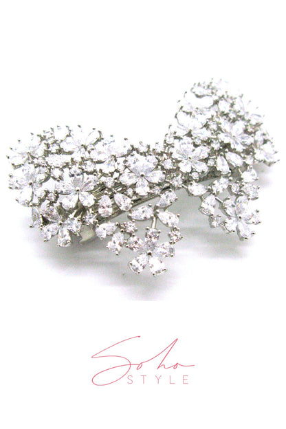 Butterfly Rhinestone Hair Barrette Barrette Soho Style