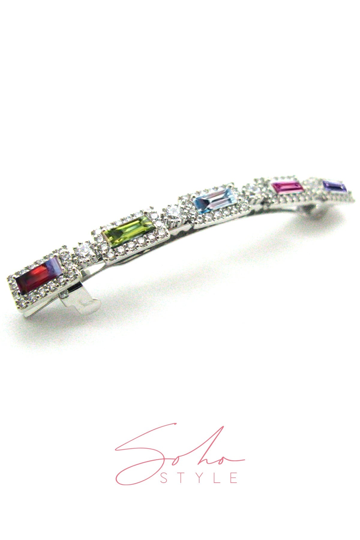 Deep Sea Rhinestone Hair Barrettes Barrette Soho Style