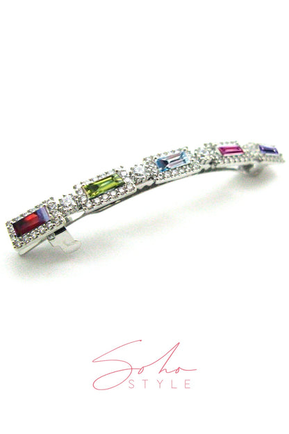 Deep Sea Rhinestone Hair Barrettes Barrette Soho Style