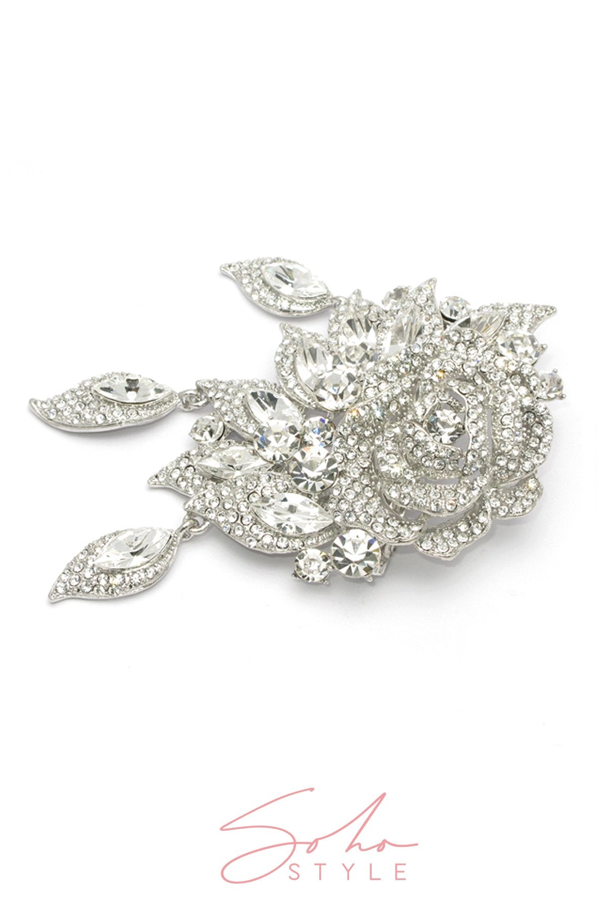 Rosaline Teardrop Crystal Barrette Barrette Soho Style