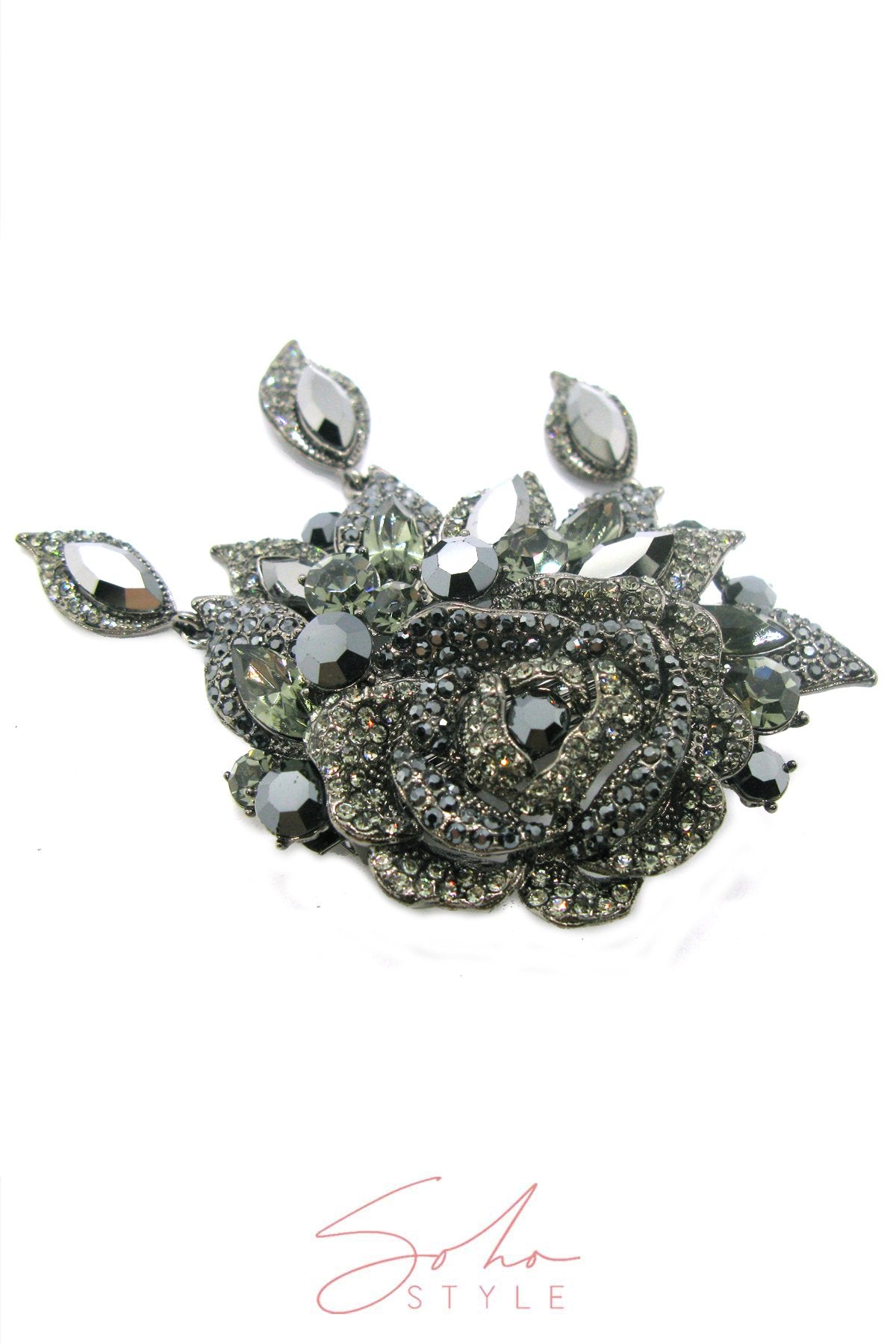 Rosaline Teardrop Crystal Barrette Barrette Soho Style