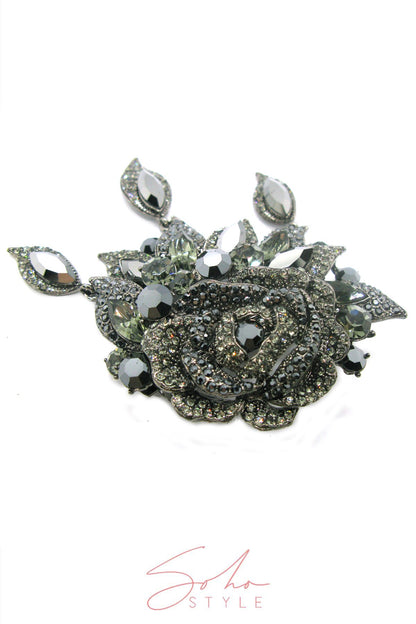Rosaline Teardrop Crystal Barrette Barrette Soho Style