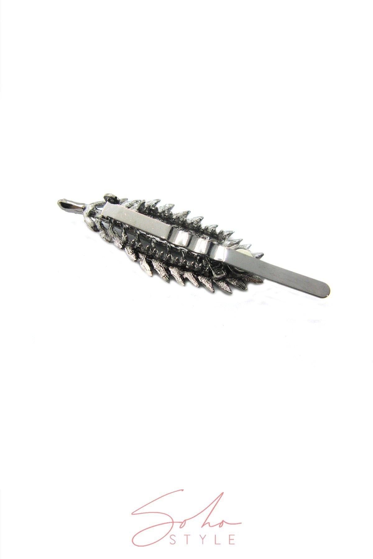 Metal leaf hair barrette Barrette Soho Style